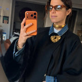 Crescent Pendant Brooch