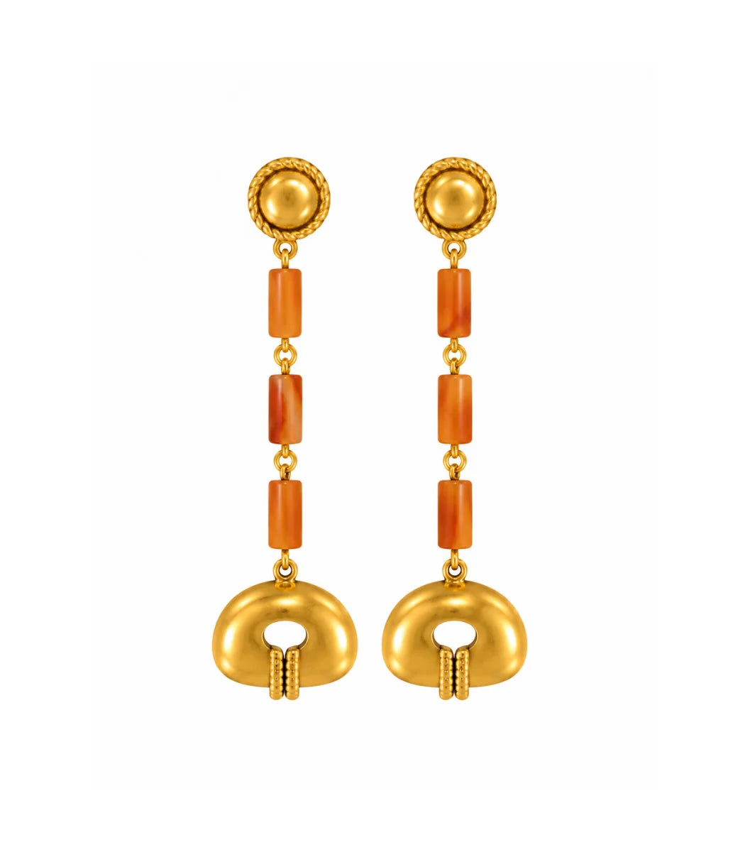 Aretes Alba Ágata – aretes de inspiración precolombina de Joyería Cano