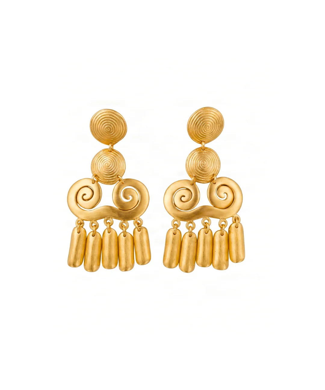 Aretes Espiral Cassiopeia – aretes de inspiración precolombina de Joyería Cano