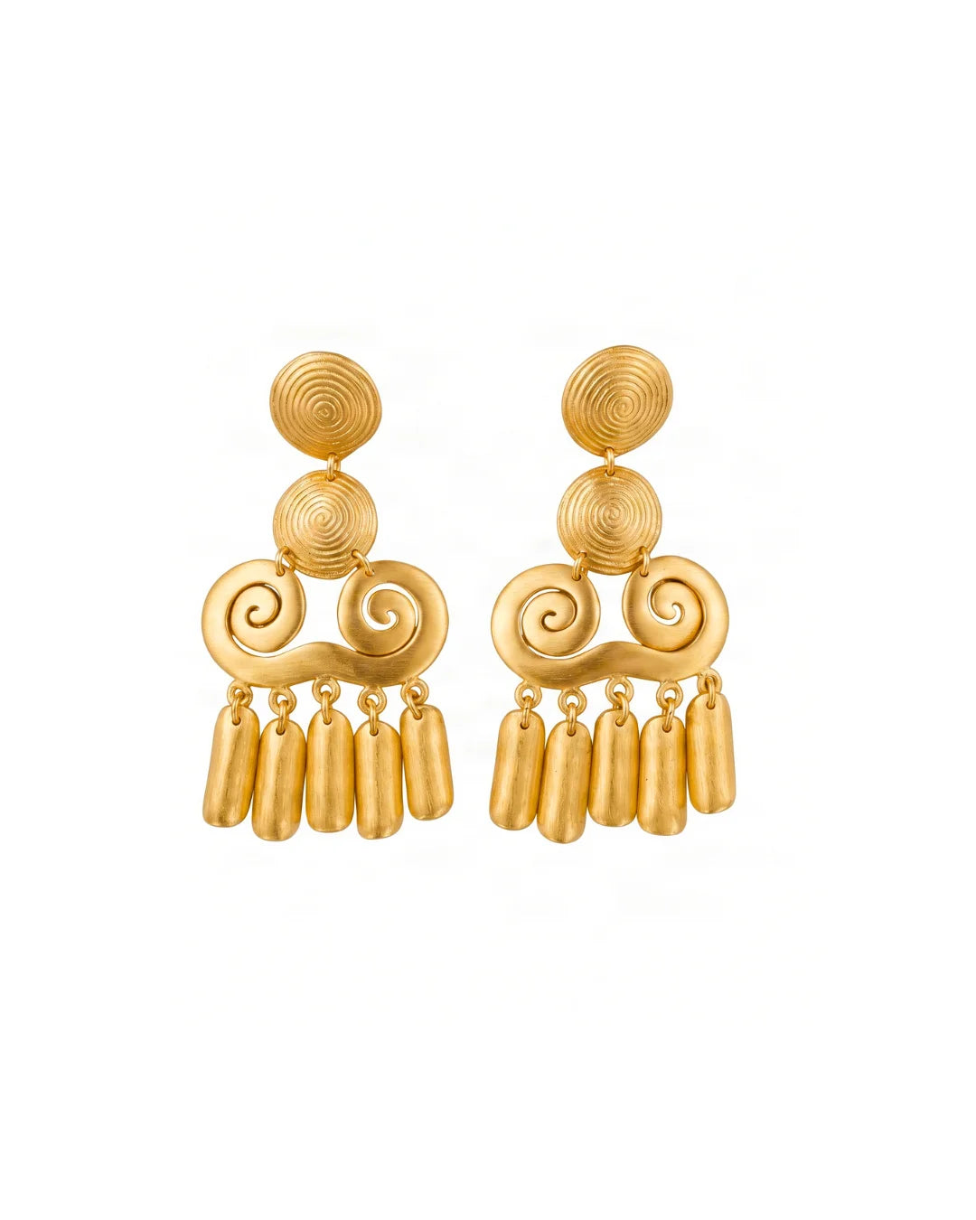 Aretes Espiral Cassiopeia – aretes de inspiración precolombina de Joyería Cano