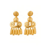 Aretes Espiral Cassiopeia – aretes de inspiración precolombina de Joyería Cano