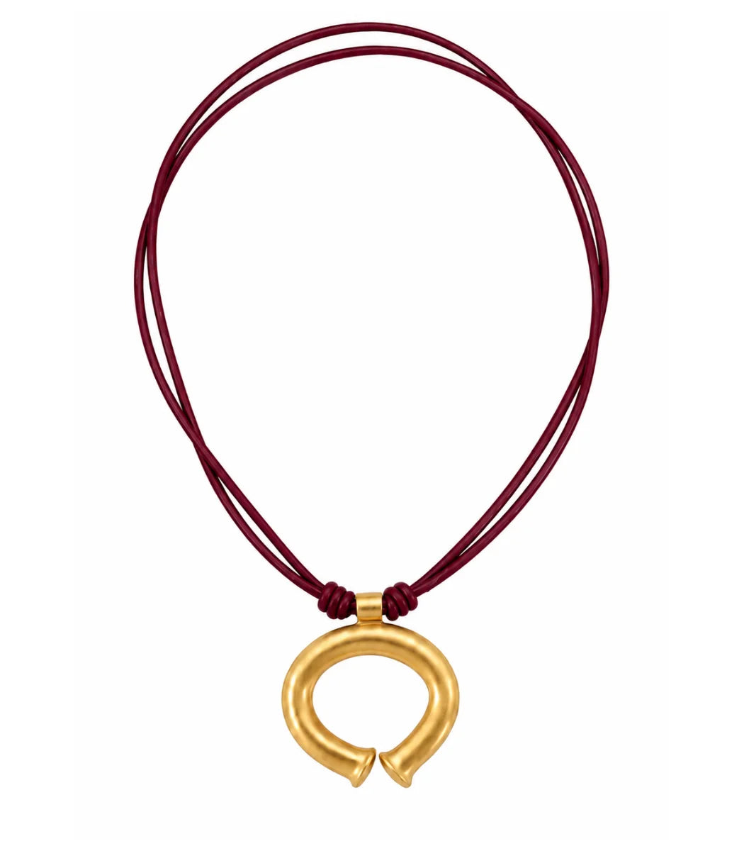Collar Mochica en Cuero – imagen 4