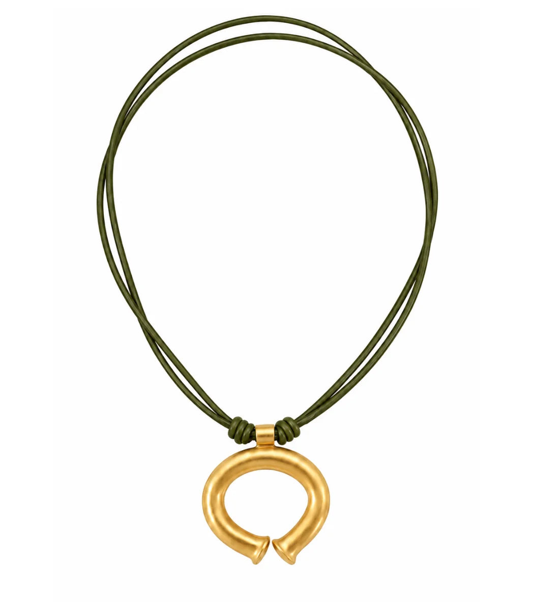 Collar Mochica en Cuero – imagen 3