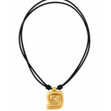 Collar Mullu en Cuero – collar de inspiración precolombina de Joyería Cano