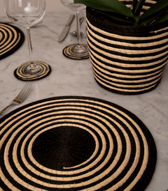 Nawi Beige & Black Placemat (set of 6)