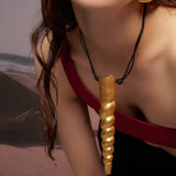 Tumi Leather Necklace