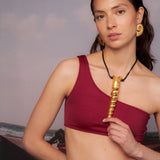 Tumi Leather Necklace