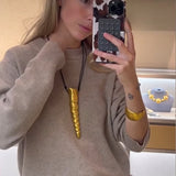 Tumi Leather Necklace