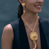 Crescent Pendant Brooch