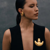 Crescent Pendant Brooch