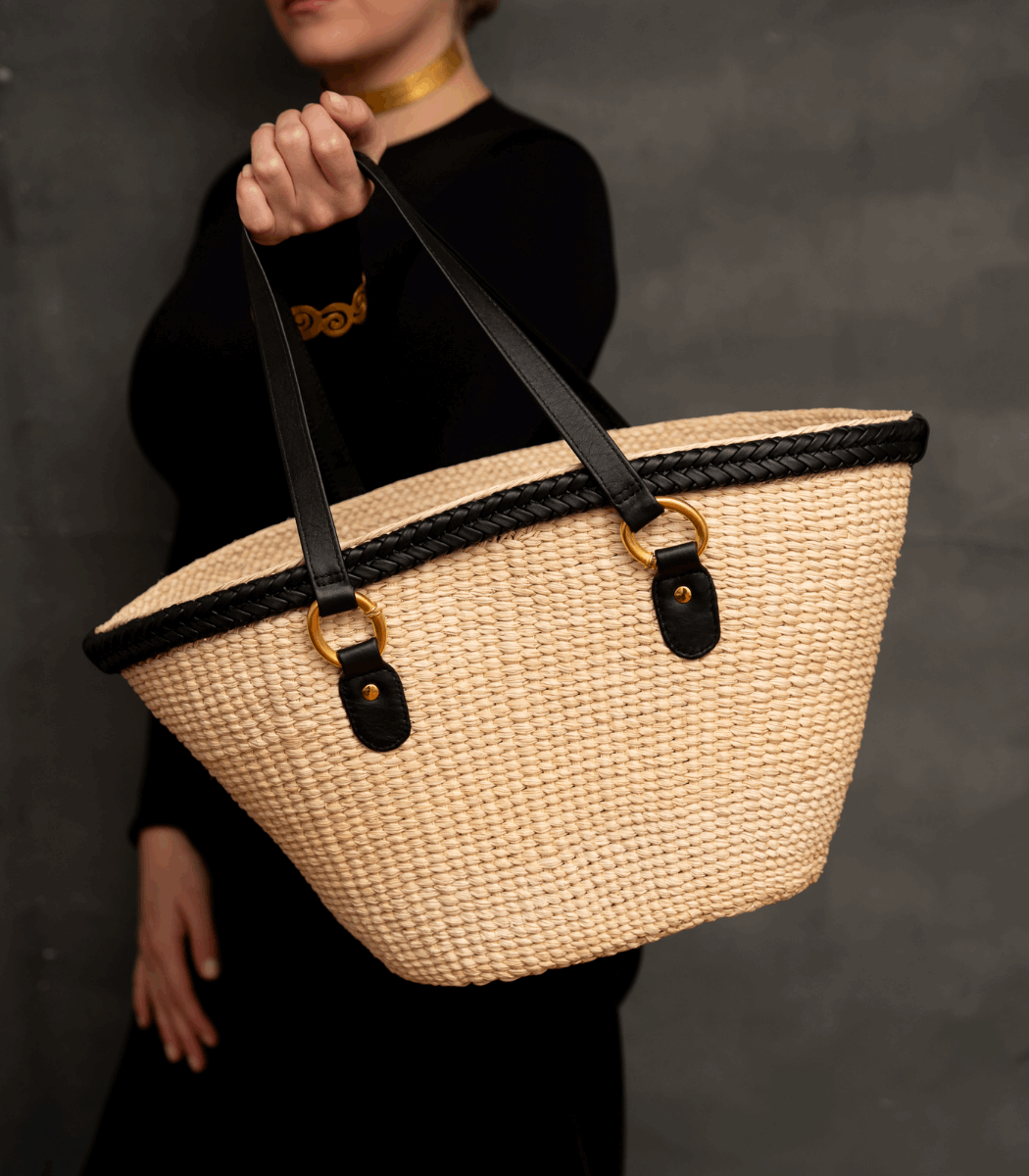 Sinka Beige & Black Basket